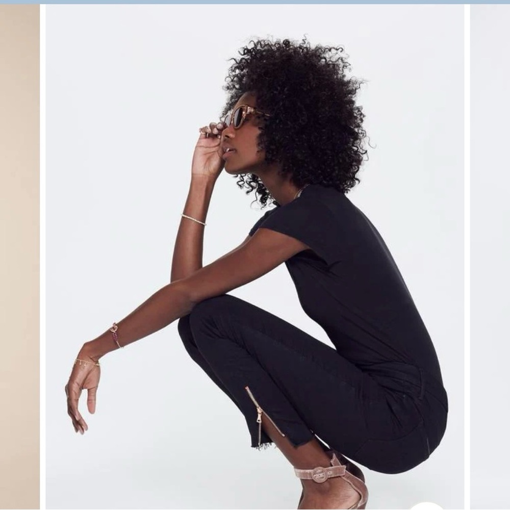 MOTHER NWOT Black The Stunner Double Zip Ankle Step Fray Not Guilty Size 27